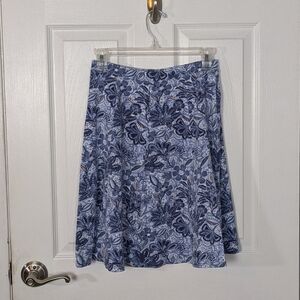 Talbots Factory blue floral skirt size‎ P (small petite)